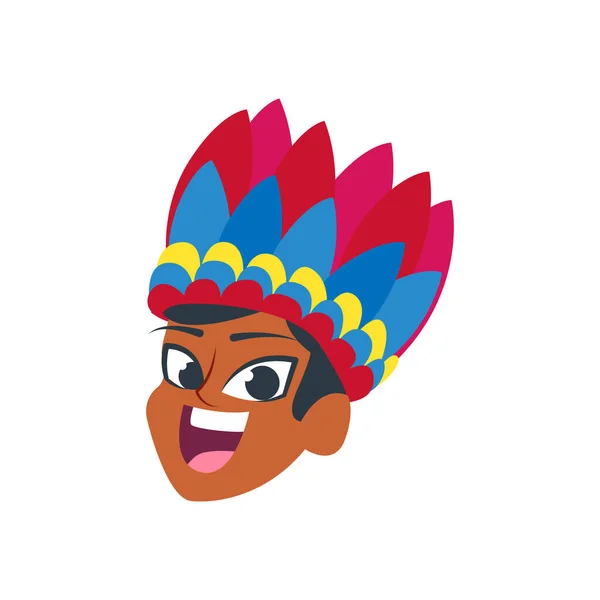 Isolated amazonian indigenous colombian man icon Vector — Stock Vector