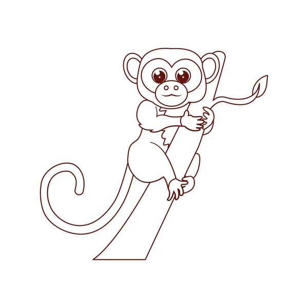 Cute monkey drawing Stock Photos Royalty Free Cute monkey drawing