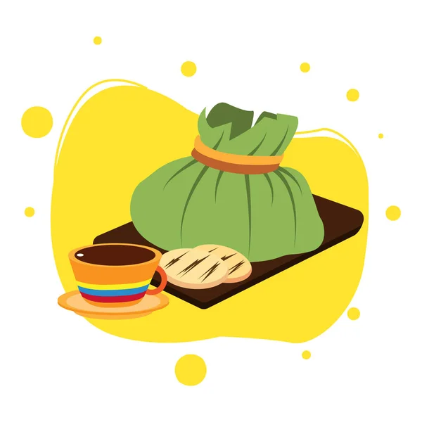 Traditional colombian food set Folklore Vector — Stock Vector