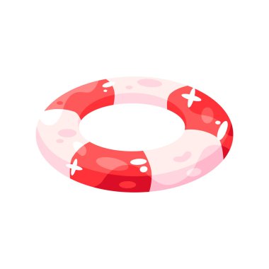 Isolated save guard bright beach objects colors vector illustration