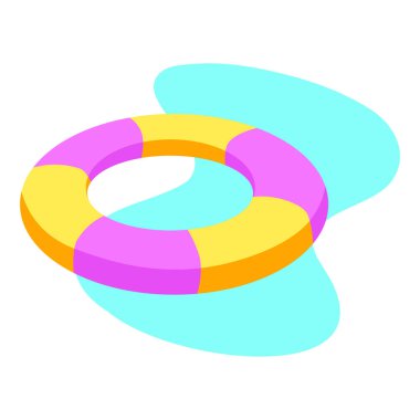 Isolated save guard picture beach objects colors vector illustration