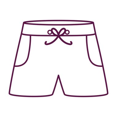 Isolated shorts draw beach objects colors vector illustration