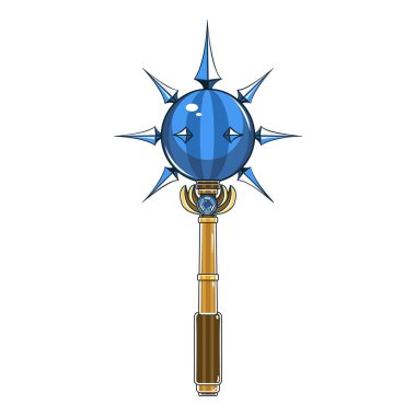 Isolated blue gun heraldry medieval symbols vector illustration