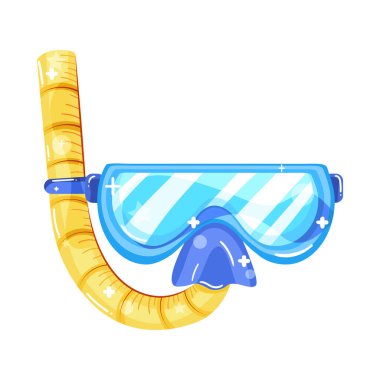 Isolated snorke beach shine summer holidays vector illustration