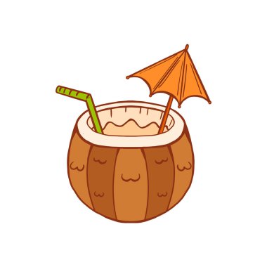 Isolated coconut beach summer holidays vector illustration