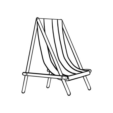 Isolated chair beach draw summer holidays vector illustration