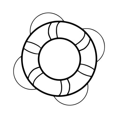 Isolated safe guard draw summer holidays vector illustration