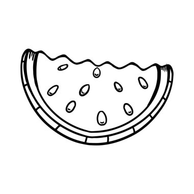 Isolated watermelon draw summer holidays vector illustration