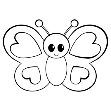 Isolated butterfly cute small kawaii tatoo vector illustration