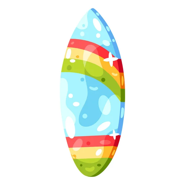 Isolated Surf Table Bright Beach Objects Colors Vector Illustration — Stok Vektör