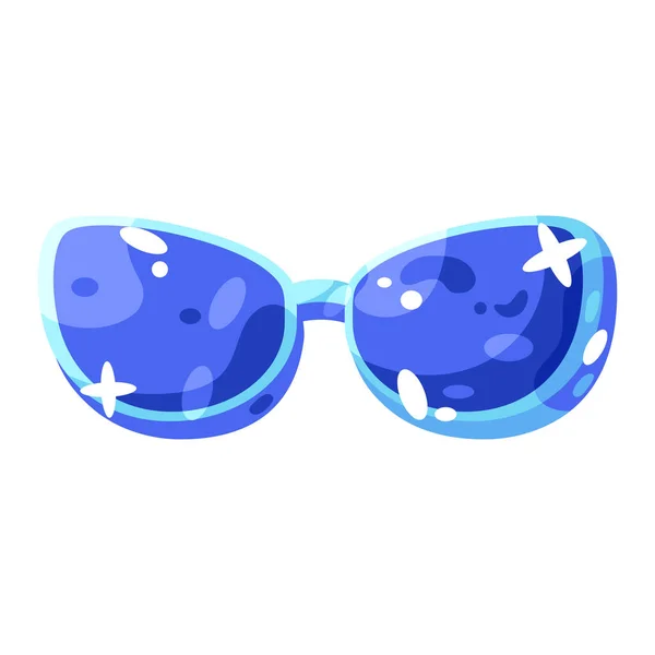 Isolated Glasses Bright Beach Objects Colors Vector Illustration — 스톡 벡터