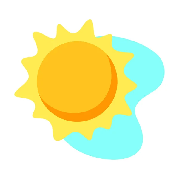 Isolated Sun Picture Beach Objects Colors Vector Illustration — Stok Vektör
