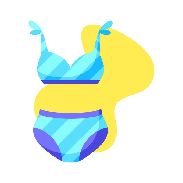 Isolated Swuimsuit Picture Beach Objects Colors Vector Illustration — 스톡 벡터