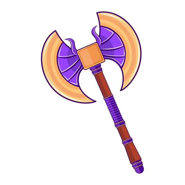Isolated Purple Gun Heraldry Medieval Symbols Vector Illustration — Vector de stock