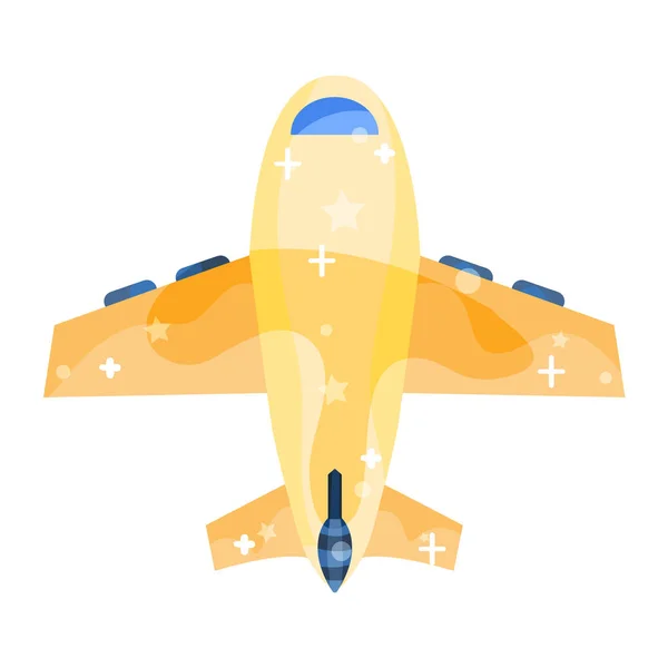 Isolated Airplane Shine Summer Holidays Vector Illustration — Stock vektor