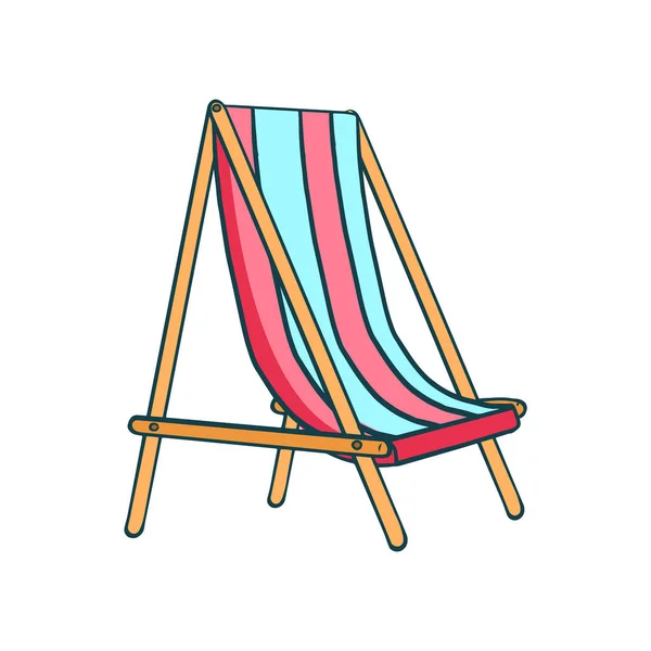 Isolated Chair Beach Summer Holidays Vector Illustration — Stockvektor