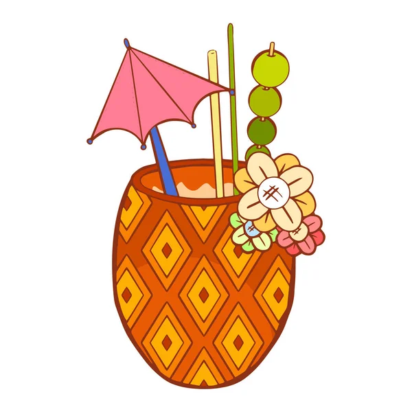 Isolated Pinneapple Summer Holidays Vector Illustration — Vector de stock