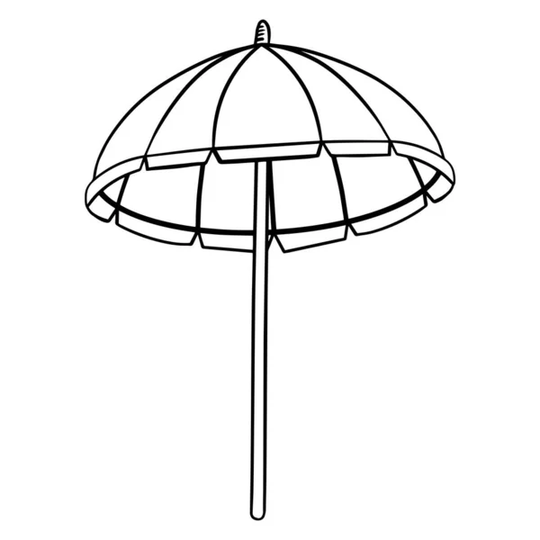 Isolated Umbrella Draw Summer Holidays Vector Illustration — 图库矢量图片