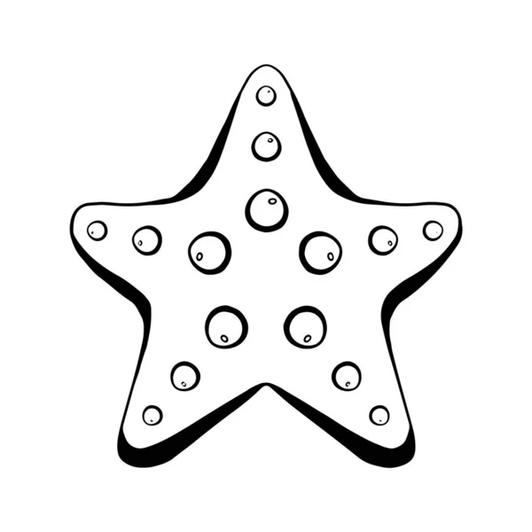 Изолированная Морская Звезда Рисует Векторную Иллюстрацию Летнего Отдыха — стоковый вектор