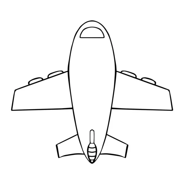 Isolated Airplane Draw Summer Holidays Vector Illustration — 스톡 벡터