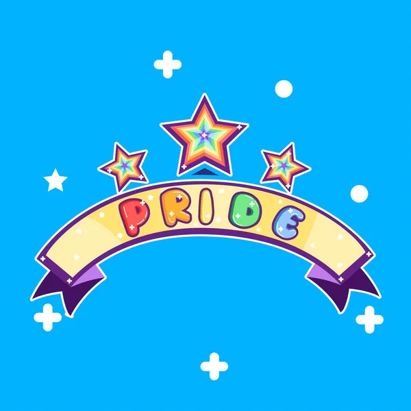 Backaground Blue Pride Rainbow Pride Lgbtq Vector Illustration — Vetor de Stock