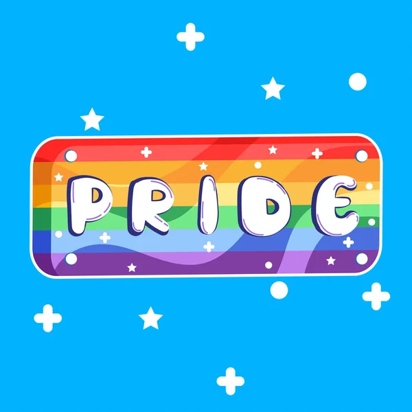 Backaground Blue Pride Rainbow Pride Lgbtq Vector Illustration — Stockvector