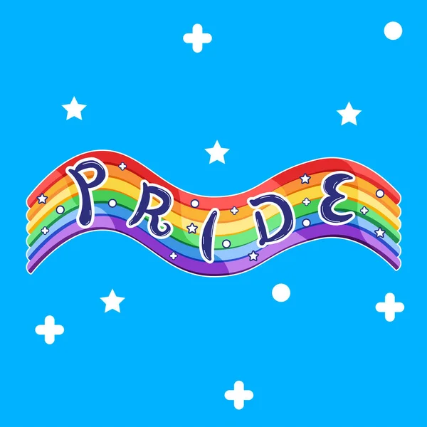 Backaground Blue Pride Rainbow Pride Lgbtq Vector Illustration — ストックベクタ