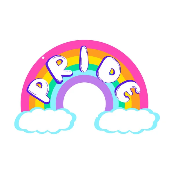 Isolated Big Rainbow Pride Lgbtq Vector Illustration — ストックベクタ