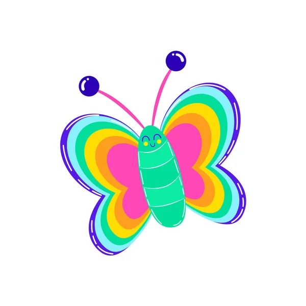 Isolated Butterfly Rainbow Pride Lgbtq Vector Illustration — Archivo Imágenes Vectoriales