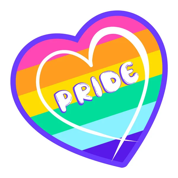 Isolated Heart Rainbow Pride Lgbtq Vector Illustration — Stockvector