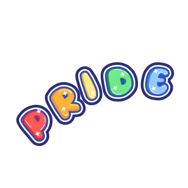 Isolated Pride Rainbow Sticker Pride Lgbtq Vector Illustration — Stockvector