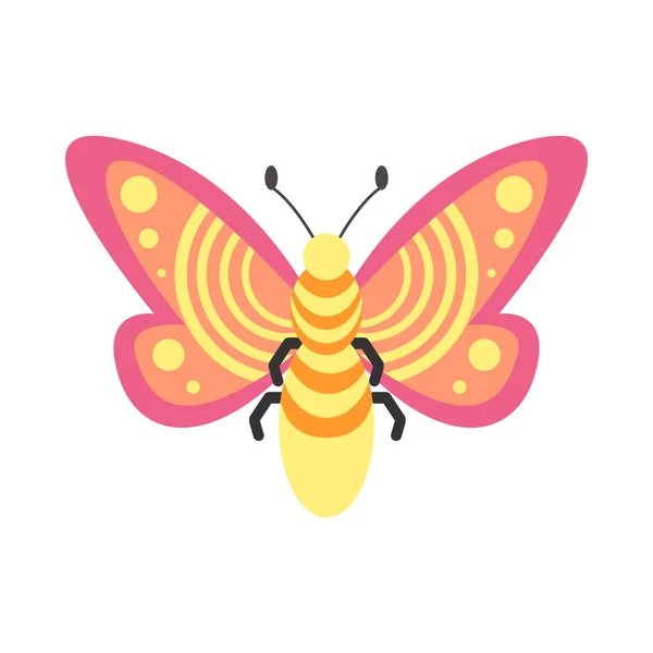 紫色の蝶の昆虫の色ベクトル図 — ストックベクタ