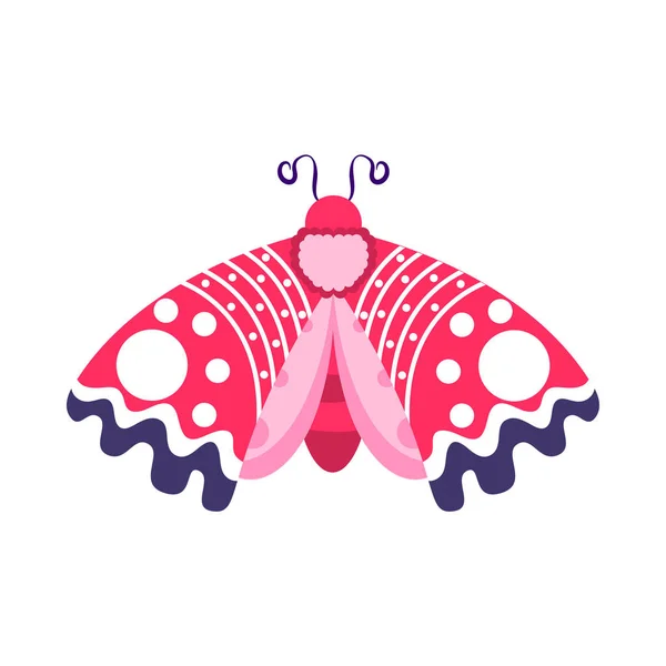 Illustration Vectorielle Couleur Isolée Insectes Papillons Rouges — Image vectorielle