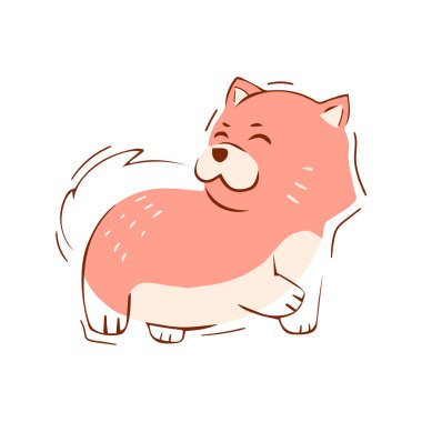 İzole edilmiş köpek silueti çizim çizimi gölge vektör illüstrasyonu