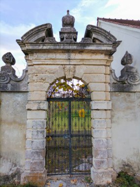 Gate of the picturesque Rein Abbey, founded in 1129, the oldest Cistercian abbey in the world, located in Rein near Graz, Steiermark, Austria