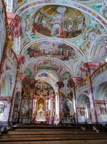 Picturesque Rein Abbey Church Interior Founded 1129 Oldest Cistercian Abbey — стоковое фото