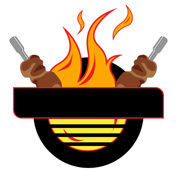 Grill-Logo — Stockvektor