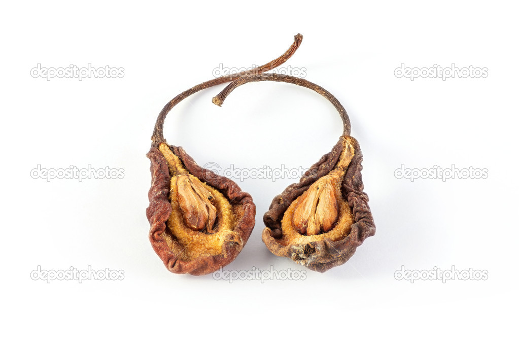 Two dried pears