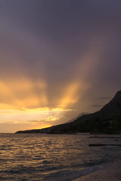 Great sunset over Adriatic Sea — Stock Photo, Image