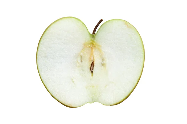 Кусок свежего зелёного яблока . — стоковое фото