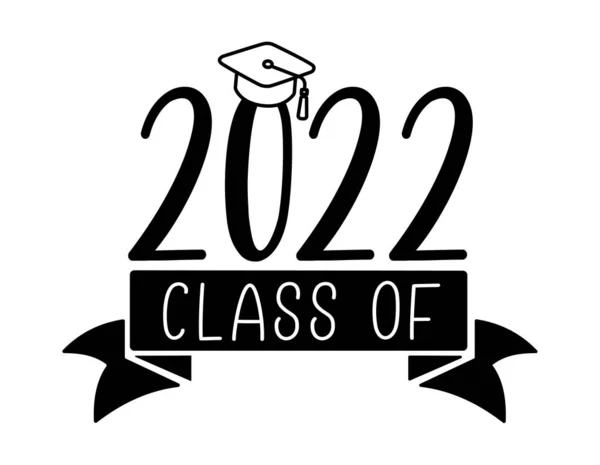 CLASSE DE 2022. Logo de graduation avec capuchon. — Image vectorielle