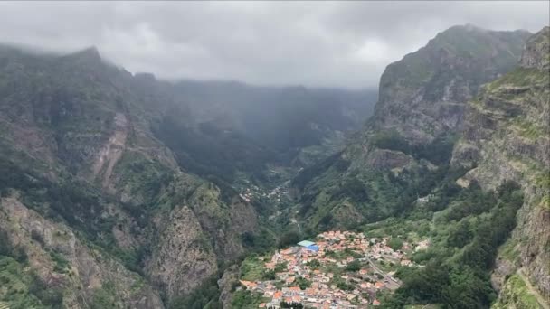 View Curral Das Freiras Pen Nuns Madeira Portugal — стоковое видео