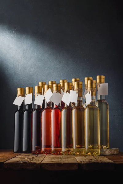 Wines Assortment 250 Bottles Red Pink White Dry Semisweet Dessert — Stockfoto