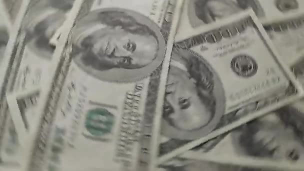 Spinning 100 Dollars Usa Falling 500 Ukrainian Hryvna Banknotes Wealth — Vídeos de Stock