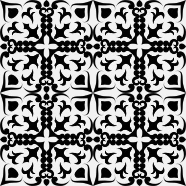 Eğik bir hücrede kareli, pürüzsüz siyah ve beyaz geometrik desen.