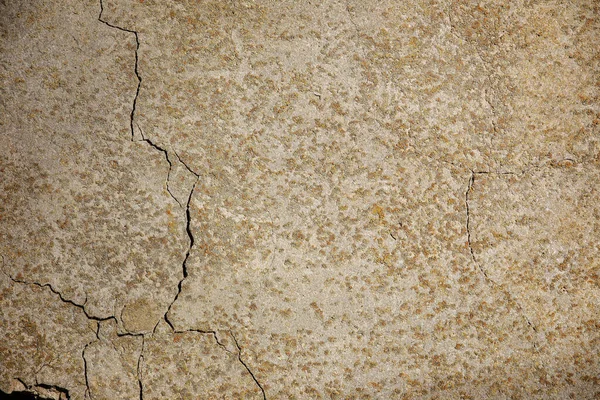 Ett Fragment Betongvägg Med Sprickor Och Gipsdefekter Textur — Stockfoto