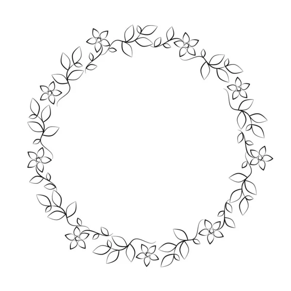 Çiçekli siyah-beyaz yuvarlak çelenk