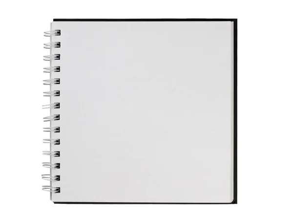 一本空白的精装书的展开 用白色背景隔开 — 图库照片