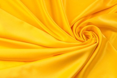 Saten kumaştan örülmüş sarı ipek kumaş, doku, arkaplan