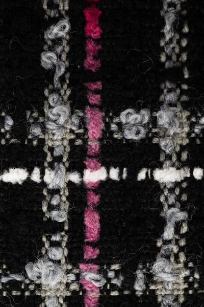 Una Muestra Tejido Jacquard Tejido Lana Lino Textura Textil — Foto de Stock